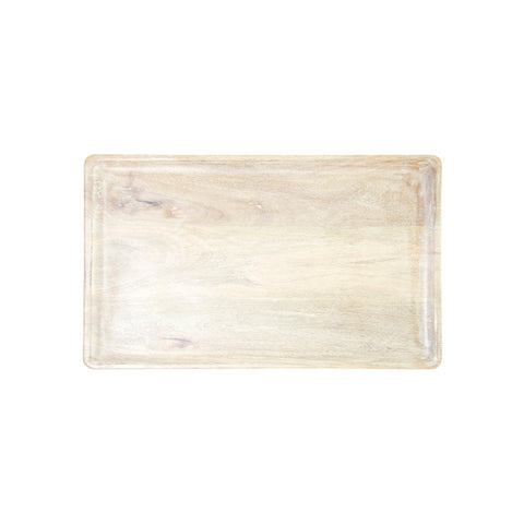 CHEF INOX RECT SERVING BOARDI MANGOWOOD 430x250x15mm WHITE
