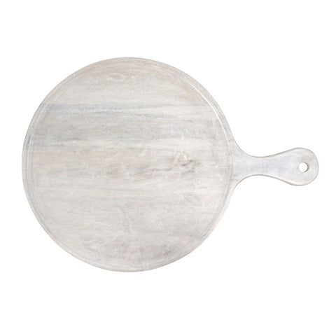 CHEF INOX RND SERVING BOARD w/HDL MANGOWD 570x780x35mm WHI