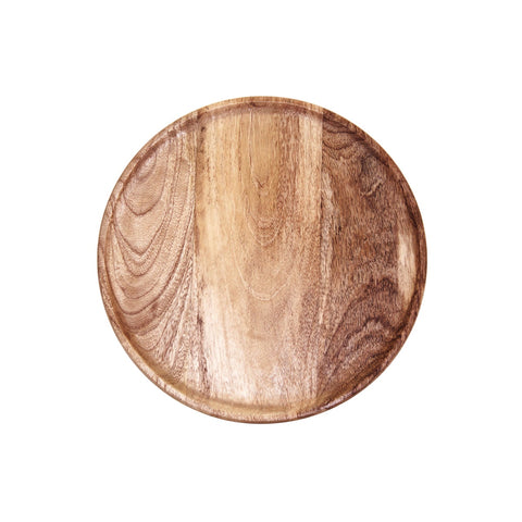 CHEF INOX ROUND SERVING BOARD MANGOWOOD 300x15mm NATURAL