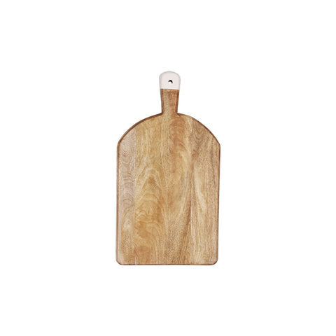 MANGOWOOD RECT SERVING BOARD FOOTED w/WHITE HDL 520x280x40mm