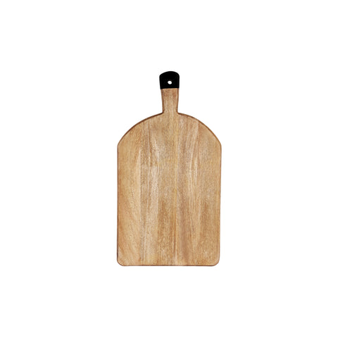 MANGOWOOD RECT SERVING BOARD FOOTED w/BLACK HDL 520x280x40mm