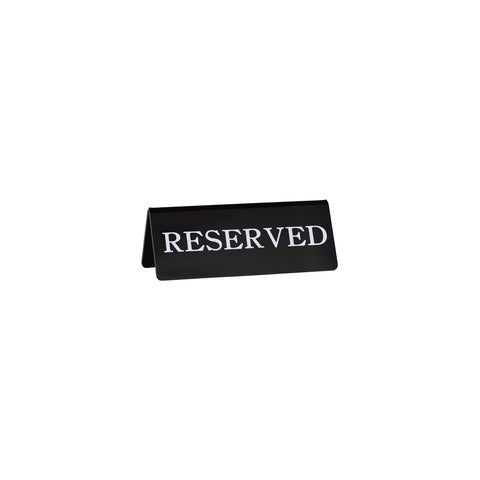 CHEF INOX SIGN "RESERVE" DOUBLE-SIDE BLK 15x5mm