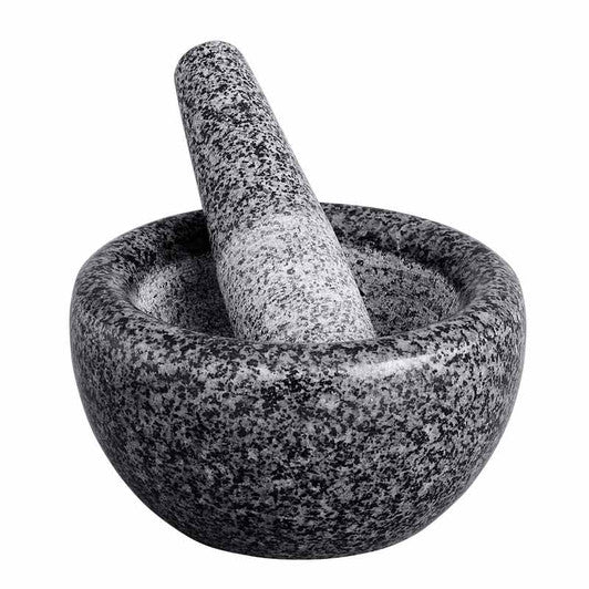 Anvanti Pencil Edge Mortar and Pestle, 18cm - Black Speckled