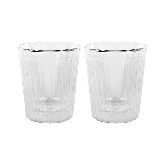 Avanti Rigato Double Wall Glass - Set of 2, 250ml