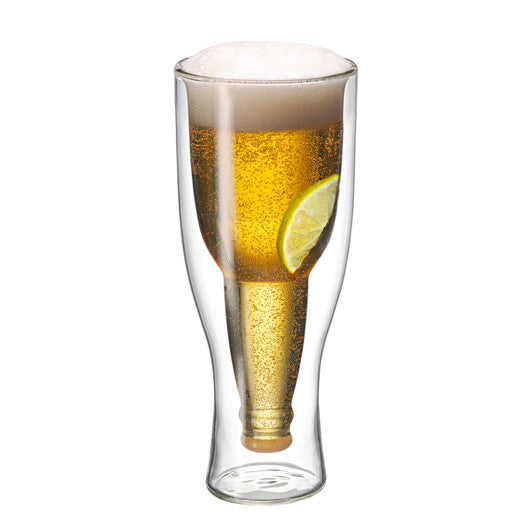 Avanti Top Up!!! Double Wall Beer Glass, 400ml