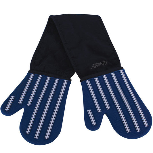 Avanti Silicone Double Oven Gloves - Butcher Stripe