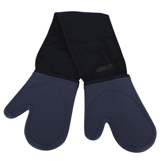 Avanti Silicone Double Oven Gloves - Charcoal