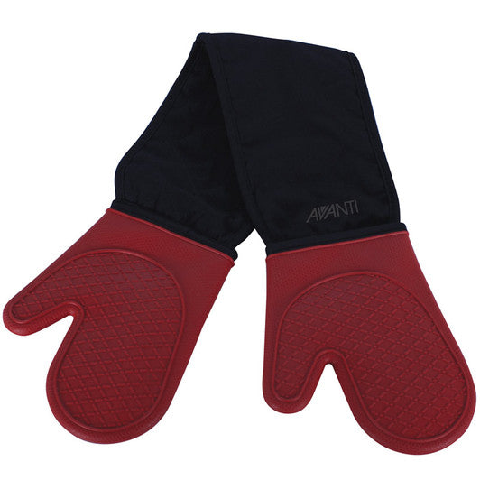 Avanti Silicone Double Oven Gloves - Red