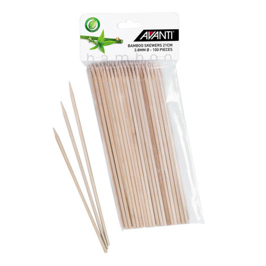 Avanti Bamboo Skewers, 21cm - 100 Piece Pack