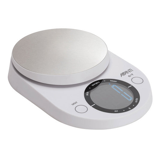 Avanti Large Display Digital Kitchen Scale - White