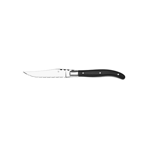 TABLEKRAFT PARIS STEAK KNIFE POINTED TIP S/S w/BLK P/WOODHDL Box of 12
