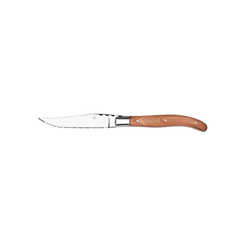 TABLEKRAFT PARIS STEAK KNIFE WOOD PAKAWOOD POINTED TIP S/S Box of 12