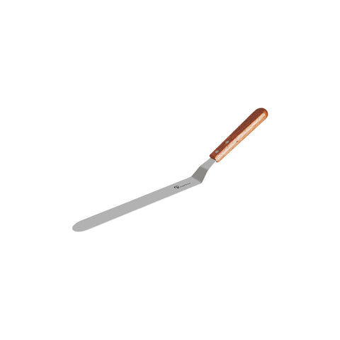 CHEF INOX SPATULA CRANK S/S w/WOODEN HDL 250x39mm 10"/380mm
