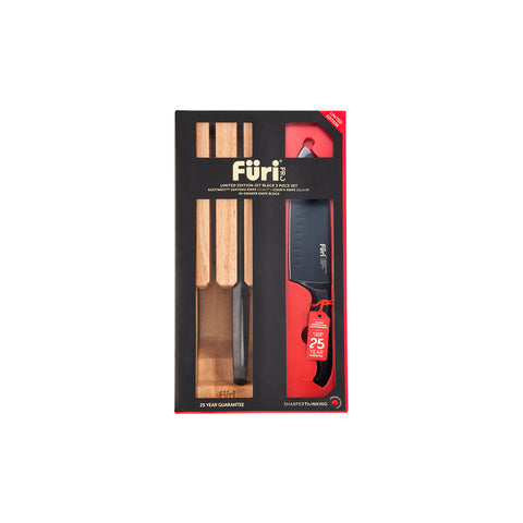 FURI PRO EAST/WEST SANTOKU KNIFE 170mm JET BLACK (41480)