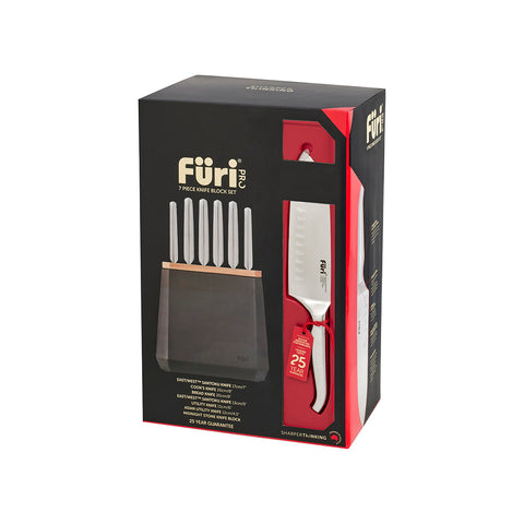 FURI PRO STONE 6PC KNIFE BLOCK SET SNOW TERRAZO (41511)
