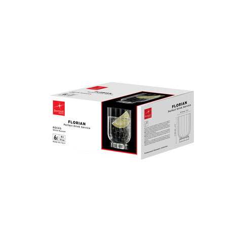 BORMIOLI ROCCO FLORIAN ROCKS 300ml CLEAR (1.99417) Box of 6