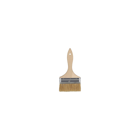 CHEF INOX PASTRY BRUSH NATURAL BRISTLES w/WOOD HDL 100mm/ 4"