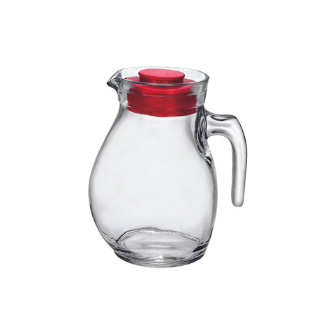 BORMIOLI ROCCO SANGRIA JUG w/RED LID 1.5lt CLEAR (3.35940) Box of 6