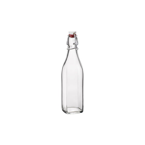 BORMIOLI ROCCO SWING BOTTLE w/WHITE TOP 0.5lt CLEAR (3.14740 Box of 6