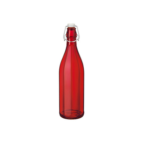 BORMIOLI ROCCO OXFORD BOTTLE w/TOP 1.0lt RED (321589) Box of 6