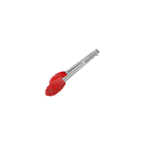CHEF INOX TONG MINI UTILITY SILICONE HEAD RED 180mm