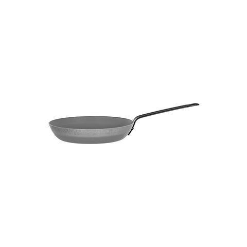 CHEF INOX ROUND FRYPAN BLACK STEEL 240x45mm/3.0mm gauge