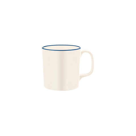 JAB VINTAGE CREAM/BLUE RIM ENAMEL LOOK MUG 80x85mm Box of 6