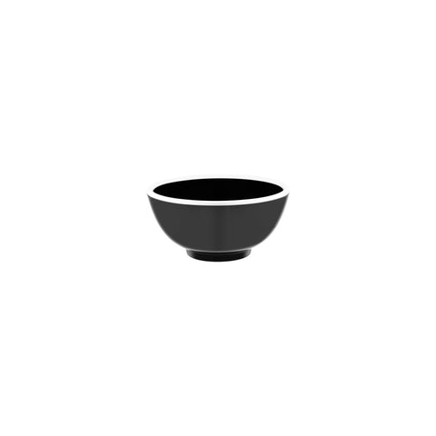 JAB VINTAGE BLACK/WHITE RIM ENAMEL LOOK ROUND BOWL 125x60mm Box of 6