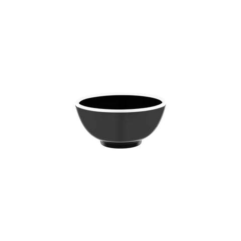 JAB VINTAGE BLACK/WHITE RIM ENAMEL LOOK ROUND BOWL 150x70mm Box of 6