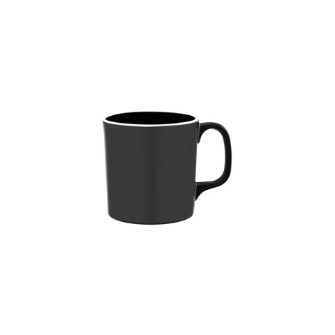JAB VINTAGE BLACK/WHITE RIM ENAMEL LOOK MUG 80x85mm Box of 6