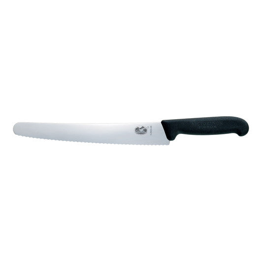 Victorinox Pastry Knife,26cm,Wavy Edge,Fibrox - Black