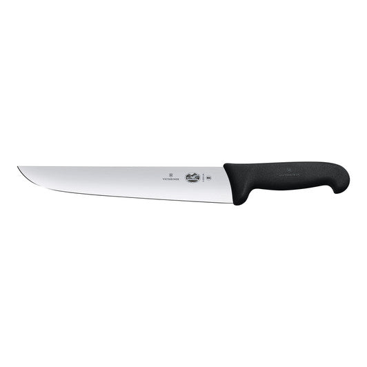 Victorinox Butchers Knife,16cm,Straight Back Blade,Fibrox - Black