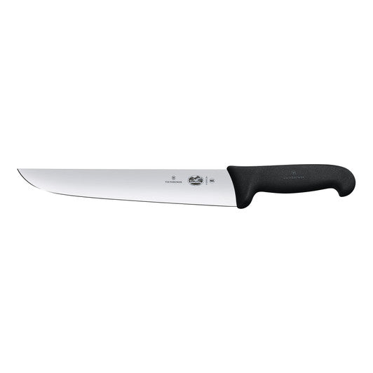 Victorinox Butchers Knife,26cm,Straight Back Blade,Fibrox - Black