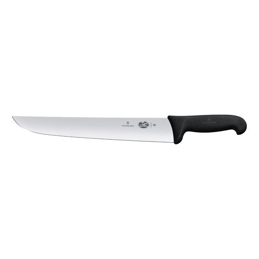 Victorinox Butchers Knife,31cm,Straight Back Blade,Fibrox - Black