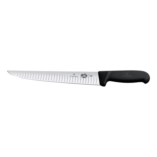 Victorinox Sticking Knife, 25cm, Fluted Edge, Fibrox - Black