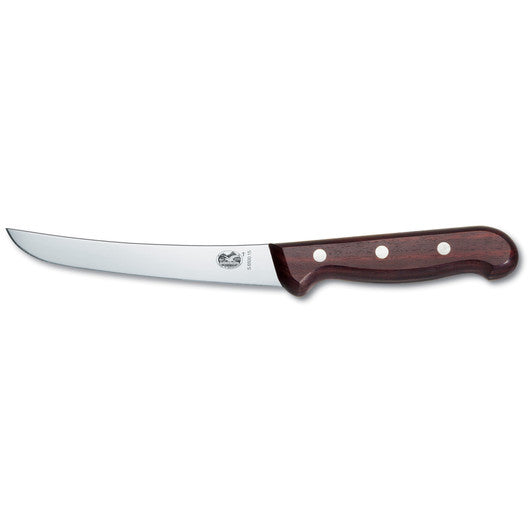 Victorinox Boning Knife,15cm Curved,Wide Blade - Wood