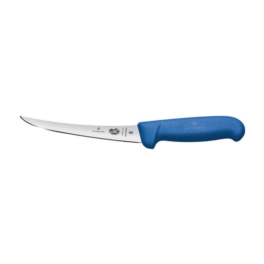 Victorinox Boning Knife,12cm Curved,Flexible Narrow Blade,Fibrox Blue