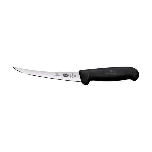 Victorinox Boning Knife,15cm Curved,Flexible Narrow Blade,Fibrox - Black