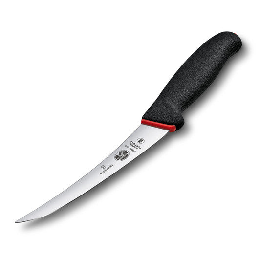 Victorinox Boning Knife,15cm Curved, Super Flexible Narrow Blade, Fibrox - Dual Grip