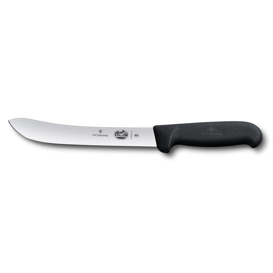 Victorinox Butchers Knife,18cm Heavy Stiff Blade,Fibrox - Black