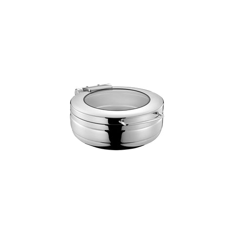 CHEF INOX ROUND INDUCTION CHAFER w/GLASS LID 18/8 SMALL