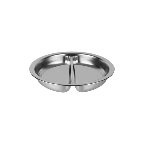 CHEF INOX ROUND DIVIDED PAN 18/8 4.0lt SUIT 54915 340x65mm