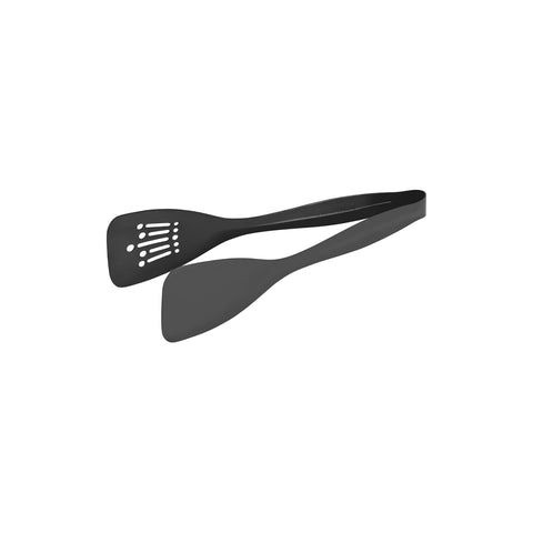 TABLEKRAFT ALLPURPOSE TONG 1 SIDE SLOTTED 1pc GUN METAL235mm