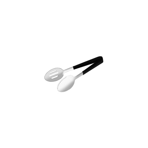 CHEF INOX ROUND TONGS SPN 1 SIDE SLOTTED/VINYL HDL S/S 245mm