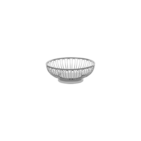 CHEF INOX ROUND BASKET WIRE/SOLID BASE 18/10 175x110mm