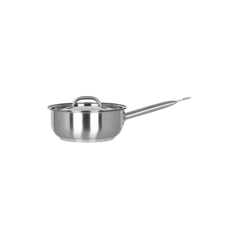 CHEF INOX ELITE SAUTE PAN w/LID 18/10 200x80mm
