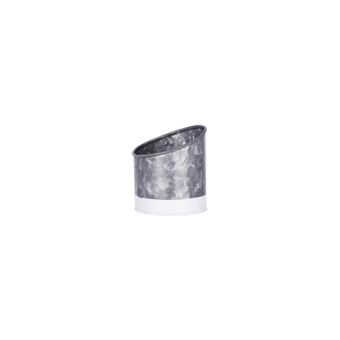 CHEF INOX CONEY IS GALVANISED SLANT POT 105x115mm DIPPED WHI
