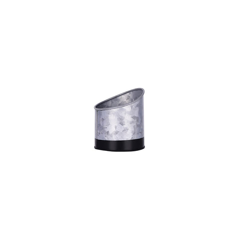 CHEF INOX CONEY IS GALVANISED SLANT POT 105x115mm DIPPED BLK