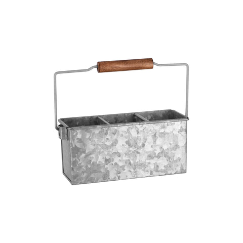 CHEF INOX CONEY IS GALV CADDY 3-COMP w/HDL 250x90x115mm