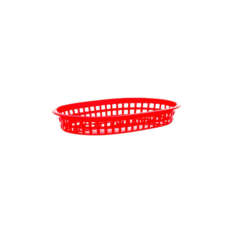CHEF INOX CONEY IS PLASTIC RECT BASKET 270x180x40mm RED Box of 12